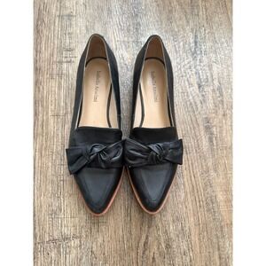 Isabella Anselmi Black Leather Loafers Flats Size 38